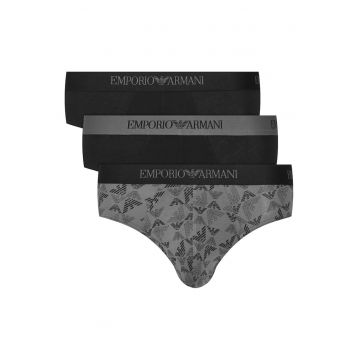 Set 3 perechi chiloti barbati -  Negru/Gri