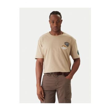 Tricou barbati  bej - bumbac