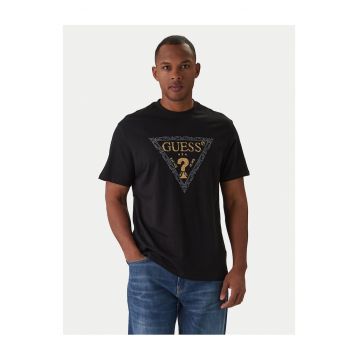 Tricou barbati  negru - bumbac 100%