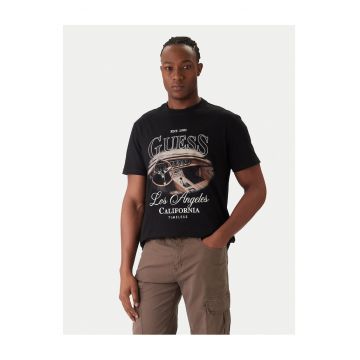 Tricou barbati  negru - bumbac - imprimeu mare