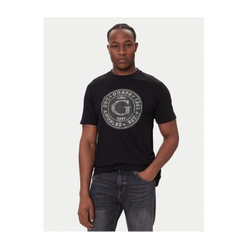 Tricou barbati  negru - material bumbac