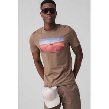 Tricou cu imprimeu foto - Maro