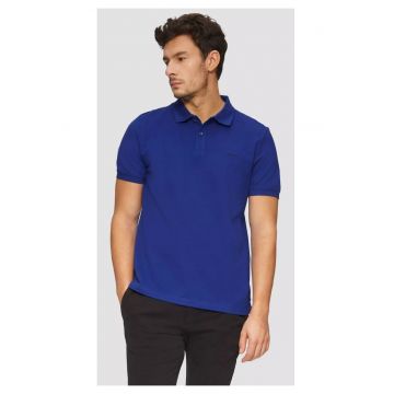 Tricou polo barbati - din bumbac cu croiala Regular Fit - logo - Albastru inchis - Albastru inchis