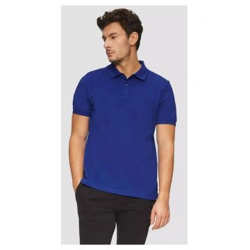 Tricou polo barbati - din bumbac cu croiala Regular Fit - logo - Albastru inchis - Albastru inchis