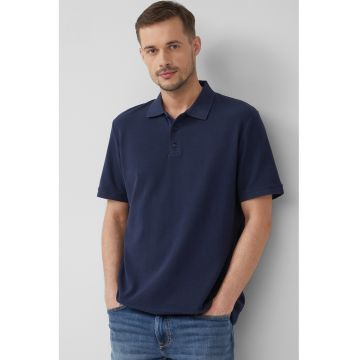 Tricou polo cu model uni - Bleumarin