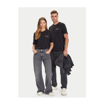 Tricou unisex  negru - bumbac -