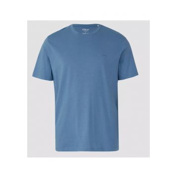 Big Sizes Tricou barbati big sizes - cu decolteu la baza gatului - din bumbac - Albastru