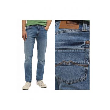 Blugi Barbati -  Washington - Slim Fit - Talie Medie - Fermoar - Lungi - 5 Buzunare - Bumbac - W36 L32 - Albastru