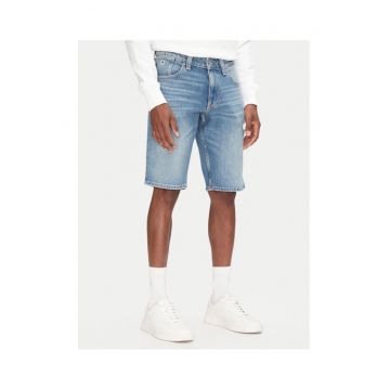 Blugi scurti barbati -  bumbac/elastan - albastru