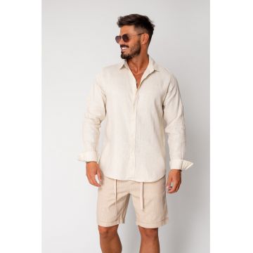 Camasa din 100% In Beige 17313 - Bej