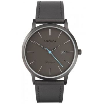 Ceas barbatesc  Classic 1844 - piele/inox - gri