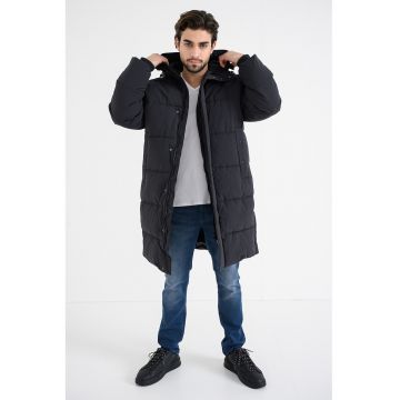 Geaca lunga cu vatelina Leroy - Negru