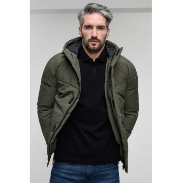 Geaca matlasata cu gluga - Kaki