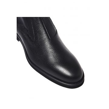 Ghete din piele Tumbled - Negru