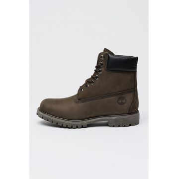 Ghete impermeabile de piele - Maro inchis