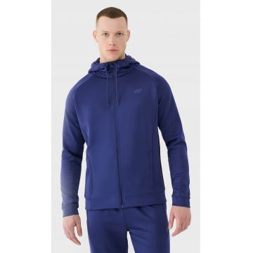Hanorac Sport Barbati Bleumarin  FlexDry - Regular Fit - Marimi S-3XL - 4FDry - Gluga Reglabila - Buzunare Deschise - Ideal Antrenamente - Poliester Robust - Sezon SS25