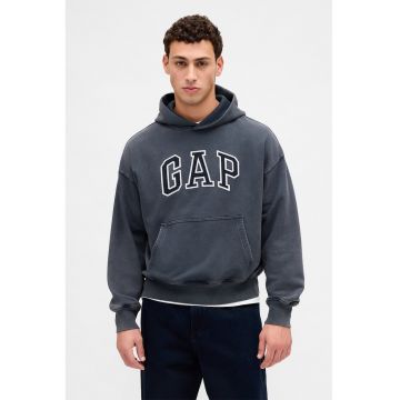 Hanorac supradimensionat cu buzunar kangaroo - Alb/Albastru ultramarin/Albastru prafuit