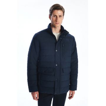 Jacheta matlasata cu model uni - Bleumarin