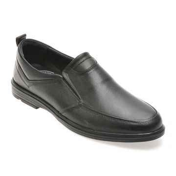 Mocasini SHOWMAN negri, SH8502, din piele naturala