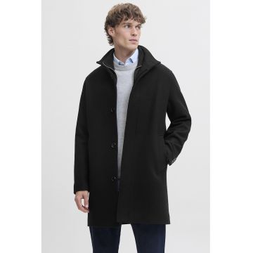 Palton din amestec de lana - Negru