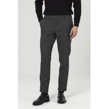 Pantaloni chino conici - Negru/Gri inchis