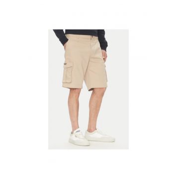 Pantaloni scurti barbati  251BE256CT3511 - Bumbac - Bleumarin - Bej