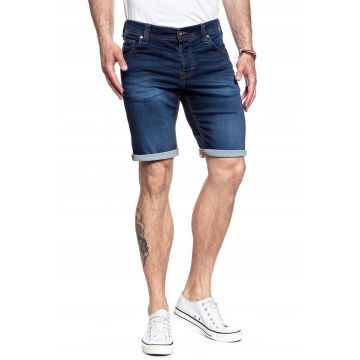 Pantaloni scurti barbati  Chicago Short - slim fit - albastru - bumbac si poliester