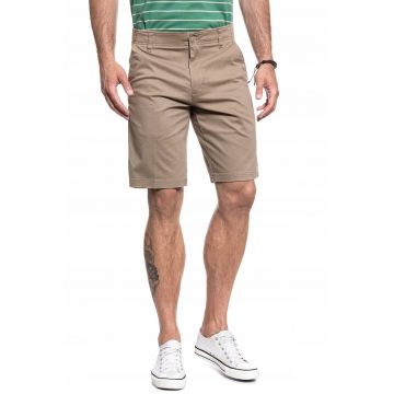 Pantaloni scurti barbati -  COMFORT SHORT - regular fit - bej - bumbac-elastan -