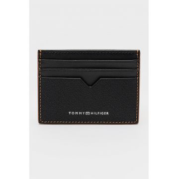 Portcart de piele - Negru