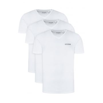 Set tricouri barbatesti  alb - bumbac