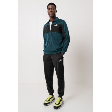 Trening cu logo si fermoar - Negru/Verde englez