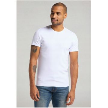 Tricou barbatesc  ALEX C - alb - bumbac - logo -