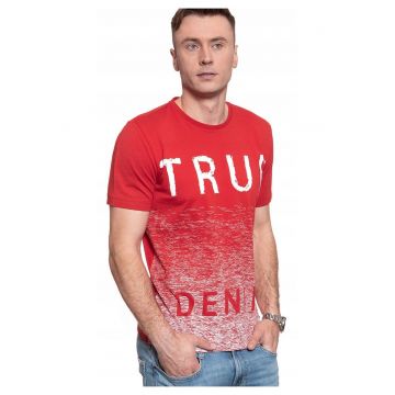 Tricou barbatesc  ALEX C - regular fit - rosu - 100% bumbac -