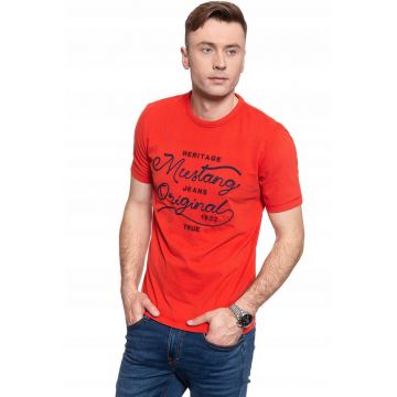 Tricou barbatesti  ALEX C EMBRO AW - rosu - 100% bumbac -