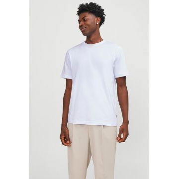 Tricou cu decolteu la baza gatului - din amestec de bumbac organic - Alb optic