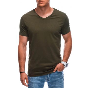 Tricou din bumbac cu decolteu in V