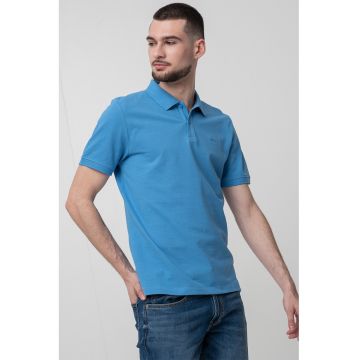Tricou polo cu model uni - Albastru azur - Albastru azur