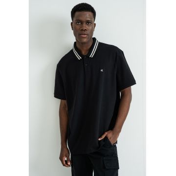Tricou polo din bumbac - Negru