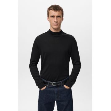 Bluza cu guler scurt - Negru