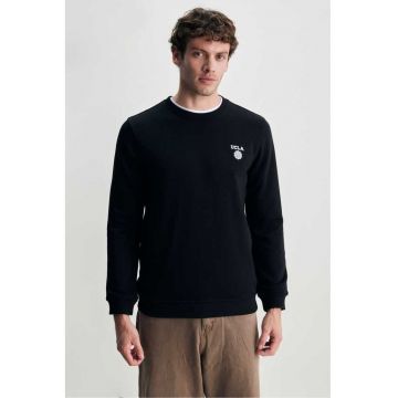 Bluza sport cu decolteu la baza gatului -  VALLEY - Negru