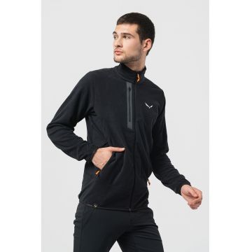 Bluza sport din fleece cu fermoar pentru schi Paganella - Negru