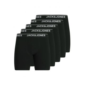Boxeri JACK &JONES Chenry Boxer Briefs 5P 54475 - Negru