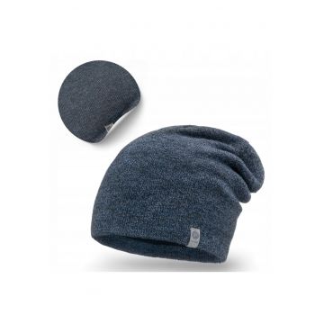 Caciula de iarna -  Strumfita - Universala - 56-60 cm - 100% acril - Calduroasa - Confortabila - Rezistenta la inghet - Cu captuseala moale din fleece - Cu manseta elastica - Stil casual - Albastru - EAN: 5902934013451