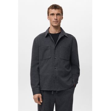 Camasa cu buzunare pe piept - Gri inchis