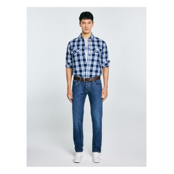 Camasa Koliserson carouri - Alb/Albastru