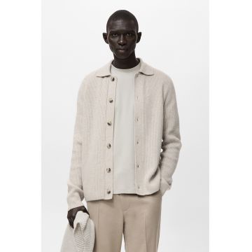 Cardigan din amestec de lana - Bej