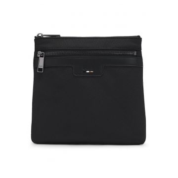 Geanta crossbody cu fermoar - Negru