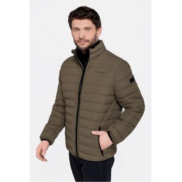 Jacheta de tranzitie matlasata - guler ridicat - sac de compresie - fibra Sorona -  J-Benz - Maro - Maro