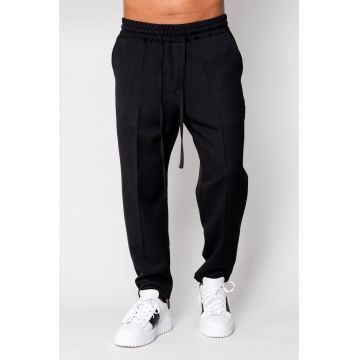 Pantalon lung cu snur Black 19681 - Negru
