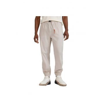 Pantaloni stil sportiv pentru barbati -  bej - material sintetic - croiala oversize